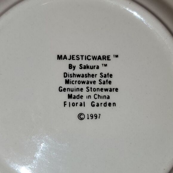 Vintage Sakura Floral Garden 1997 Plates 6 1/2" - Picture 9 of 9